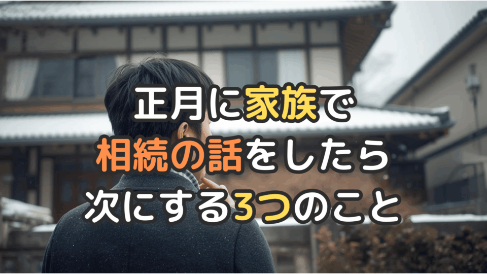 正月に家族で相続の話をしたら　次にする3つのこと